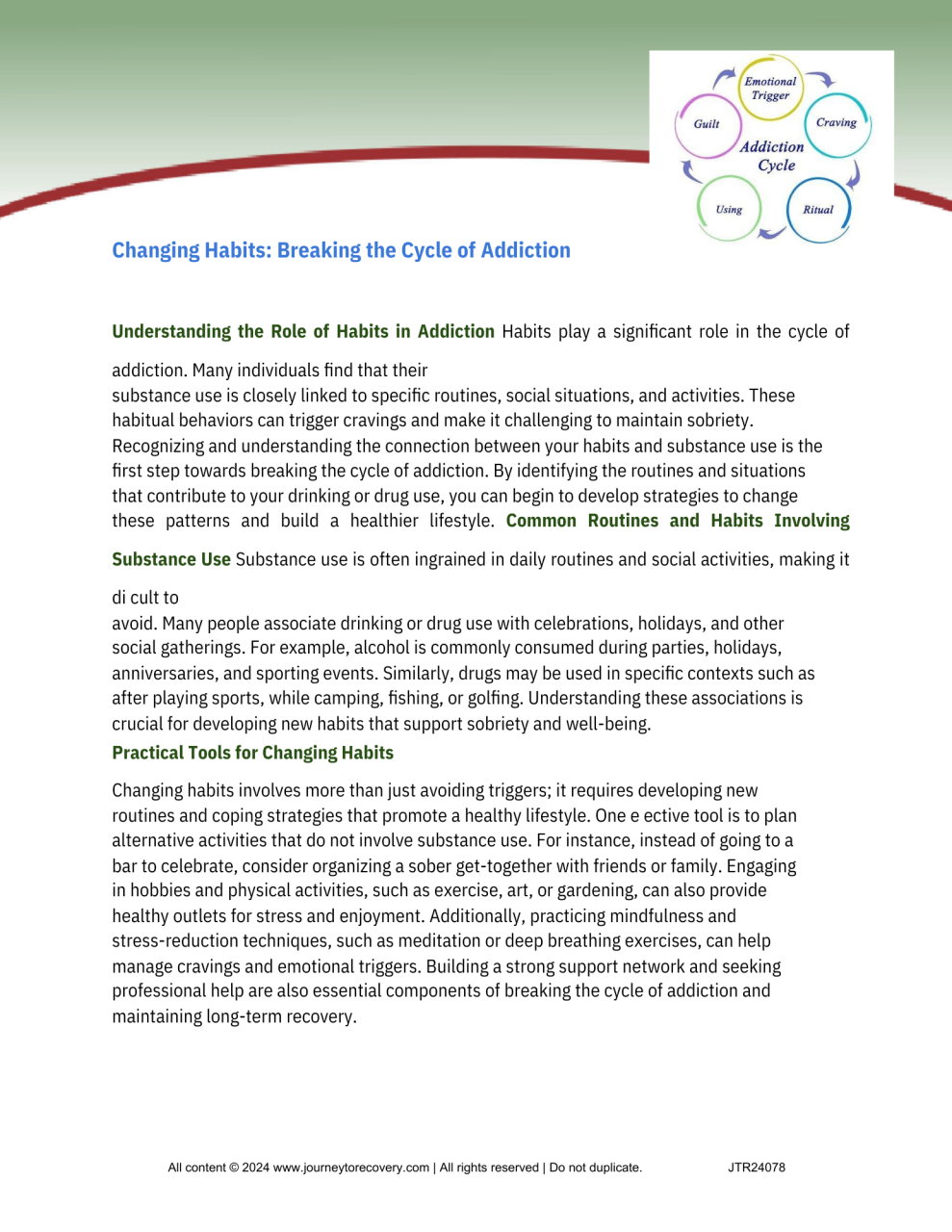 Changing Habits: Breaking The Cycle Of Addiction